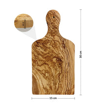 Afbeelding in Gallery-weergave laden, Snijplank groot lengte 30 centimeter breedte 15 centimeter dikte 2 centimeter van Olivenholz Erleben